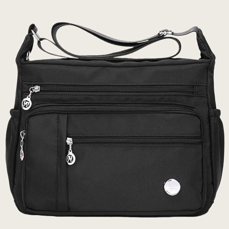 Lightweight Nylon Multi-Pocket Crossbody Bag
