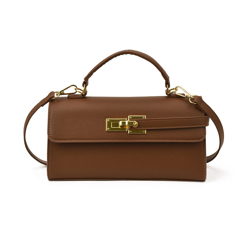 Elegant Small Square Top Handle Crossbody Handbag