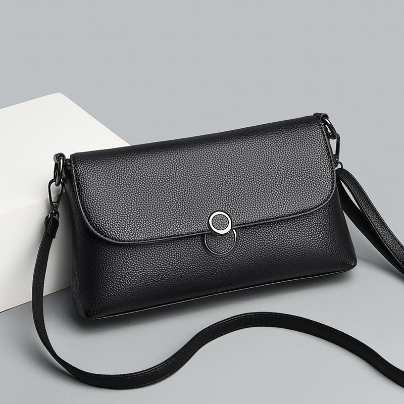 Luxury Structured Leather Crossbody Shoulder Bag