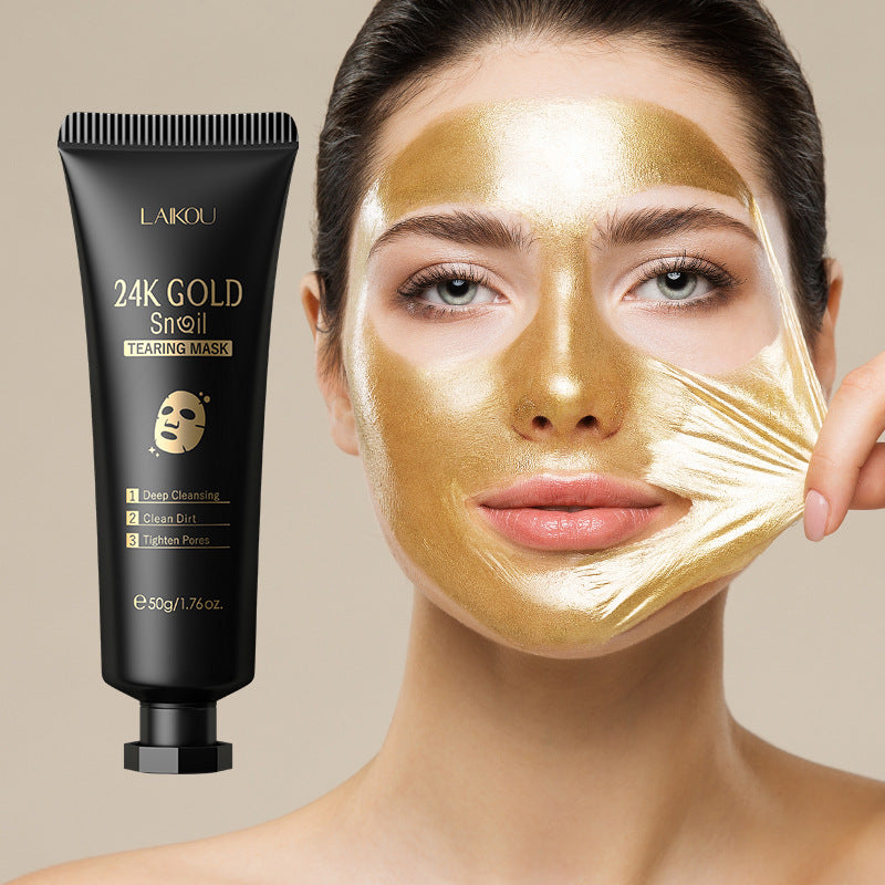 Gold Foil Snail Peel-Off Face Mask – Deep Hydration & Glow
