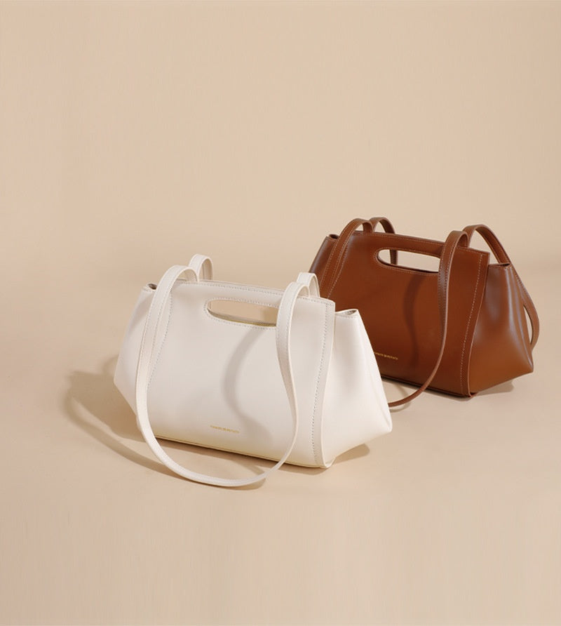 Elegant Minimalist Cowhide Underarm Shoulder Bag