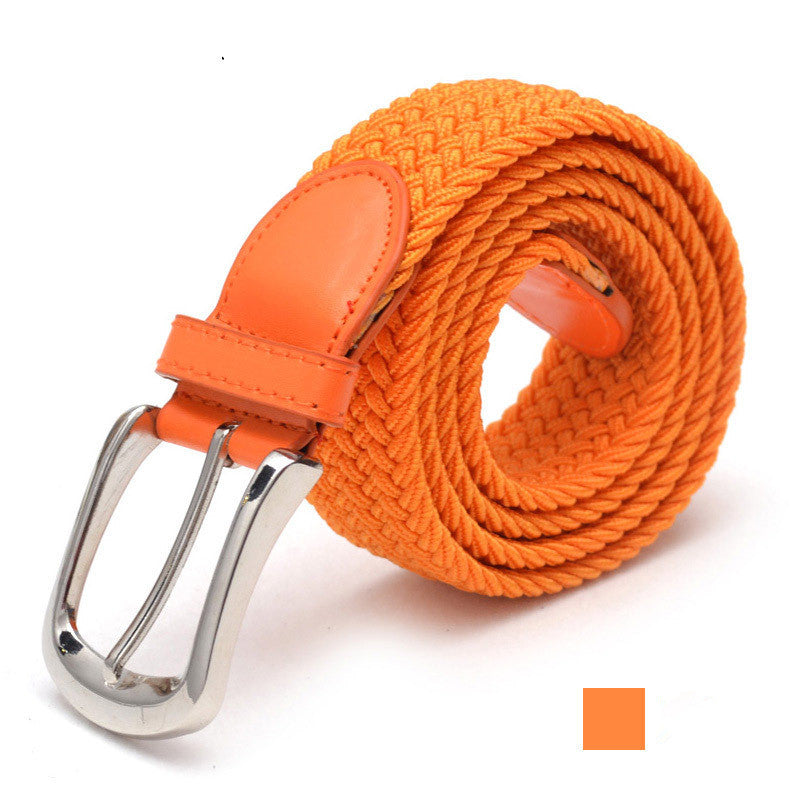 Unesex Braided Elastic Stretch Belt | Canvas Casual Belt