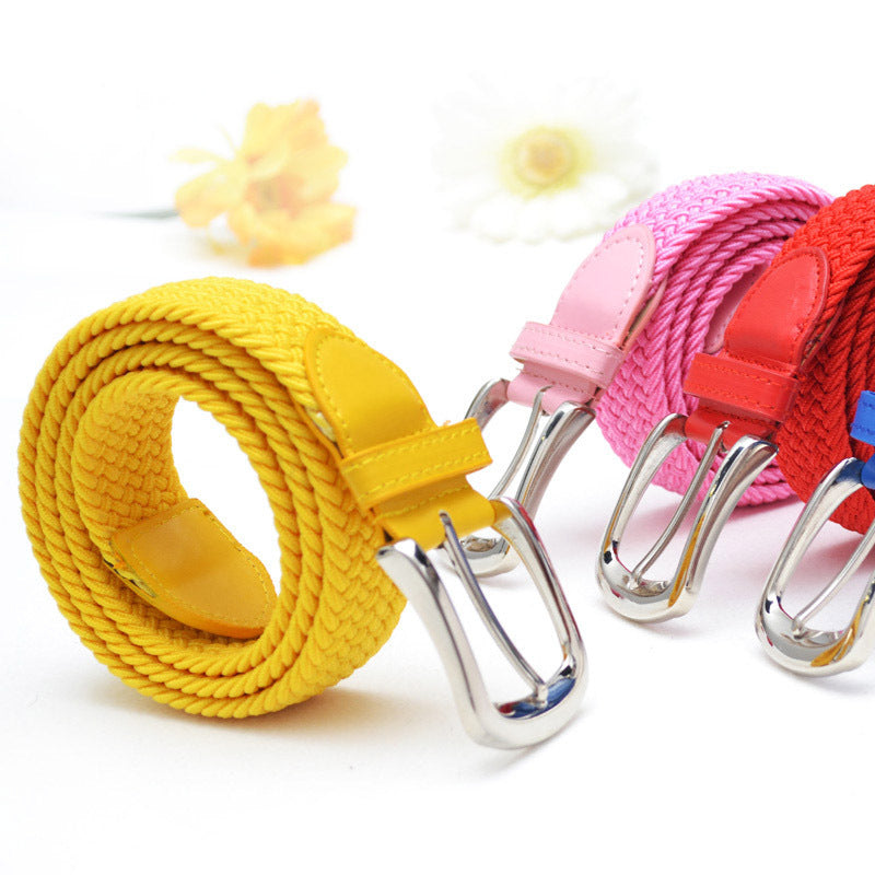 Unesex Braided Elastic Stretch Belt | Canvas Casual Belt