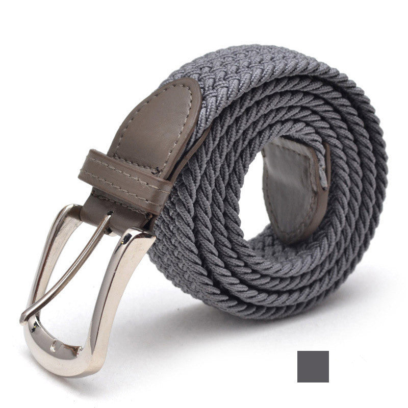 Unesex Braided Elastic Stretch Belt | Canvas Casual Belt