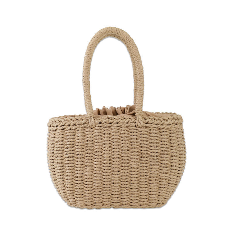 Woven Straw Beach Handbag
