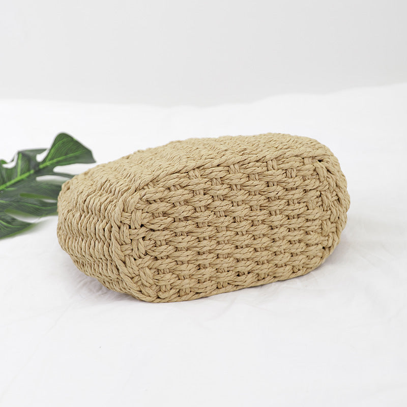 Woven Straw Beach Handbag