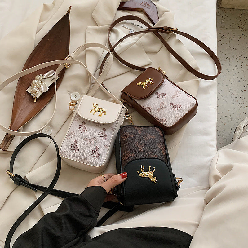 Printed Mobile Phone Crossbody Bag