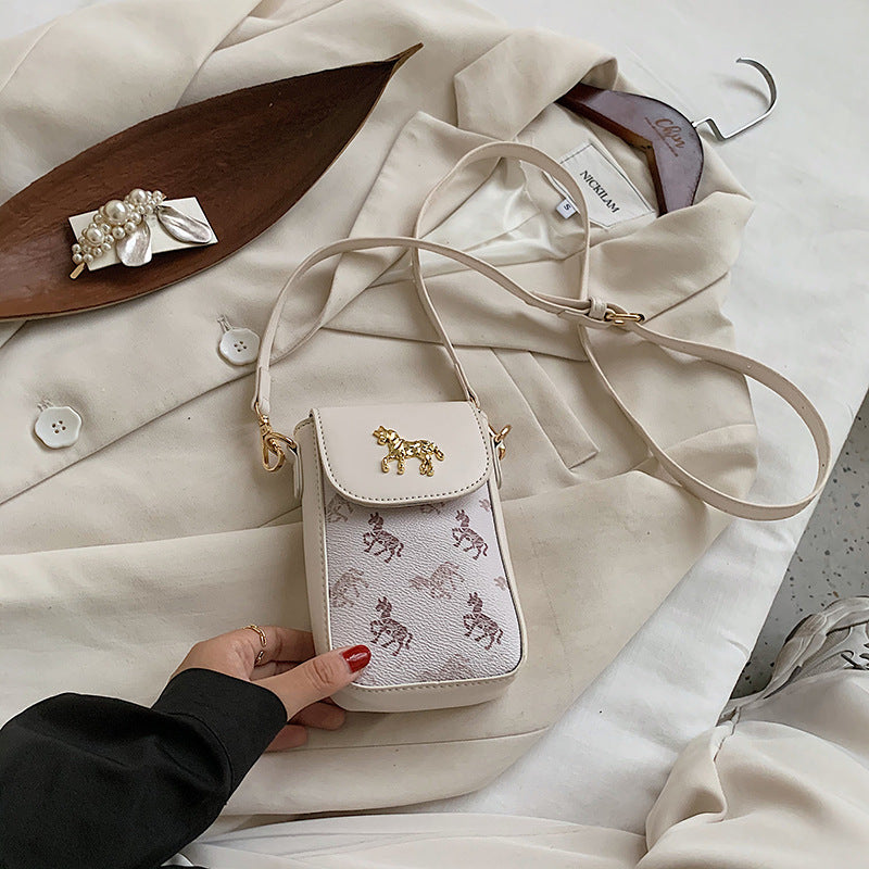 Printed Mobile Phone Crossbody Bag