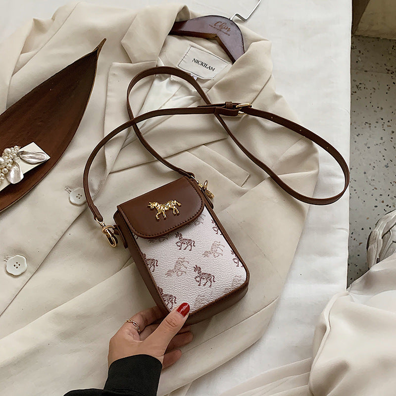 Printed Mobile Phone Crossbody Bag