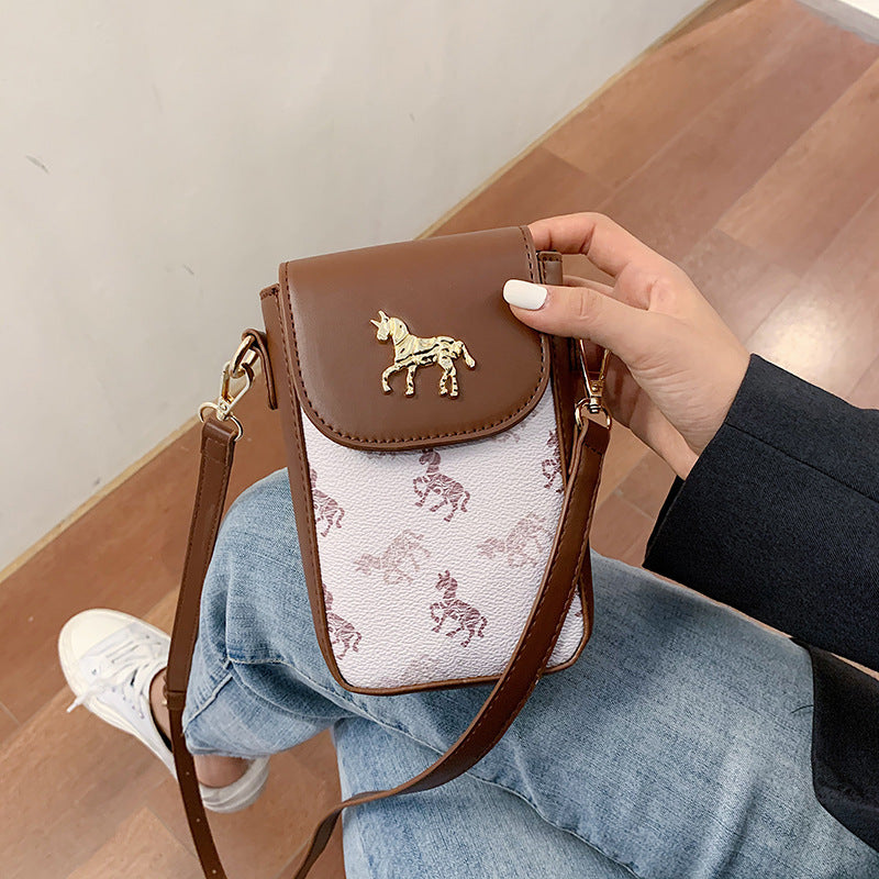 Printed Mobile Phone Crossbody Bag