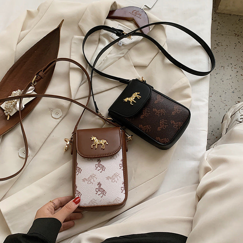 Printed Mobile Phone Crossbody Bag