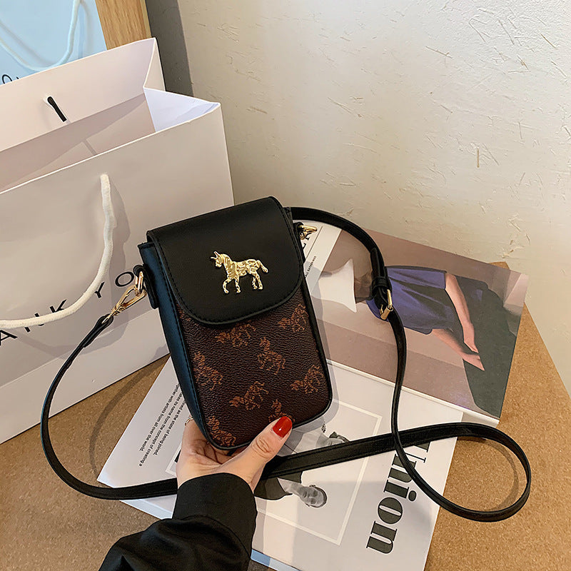 Printed Mobile Phone Crossbody Bag