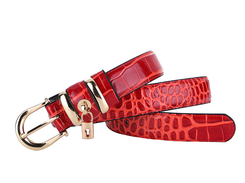 Wide Belt Ladies Cowhide Leather | Decorative Fashion Belt