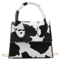 Trendy Cow-Print Mini Shoulder Handbag