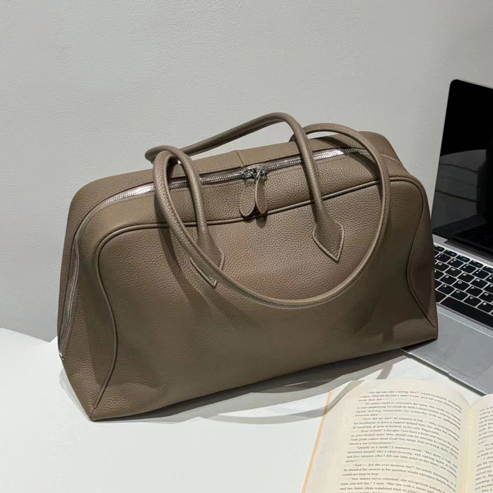 Elegant Large Capacity Leather Shoulder Tote Bag