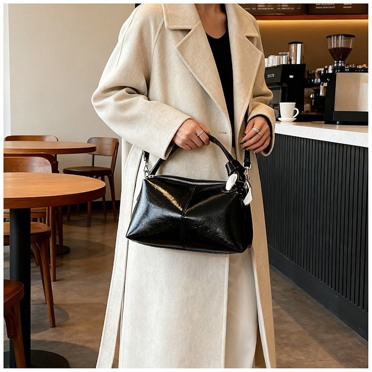 Elegant Textured Shoulder & Crossbody Handbag