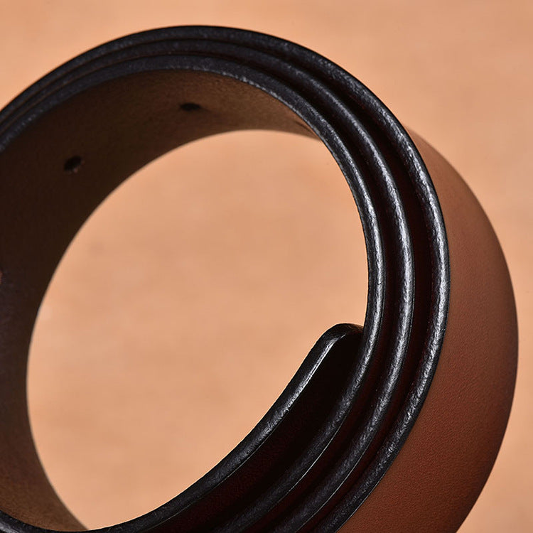 Vintage Leather Belt  With Gold Pin Buckel