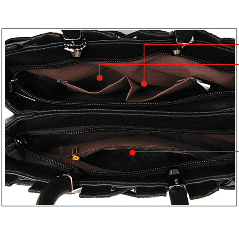 Multi-Pocket Shoulder Handbag , Everyday Organizer Tote
