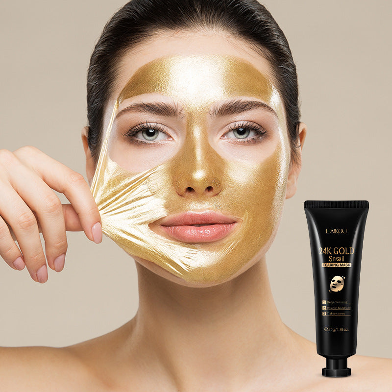 Gold Foil Snail Peel-Off Face Mask – Deep Hydration & Glow