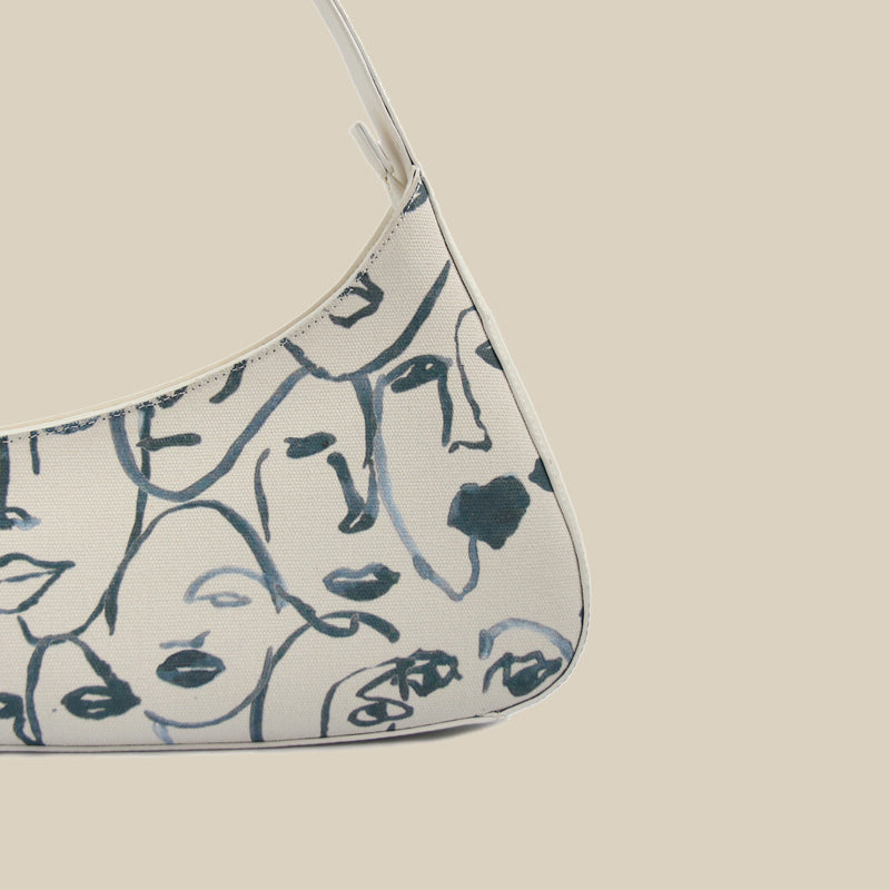 👜 Niche Canvas Shoulder Bag - Vintage Print