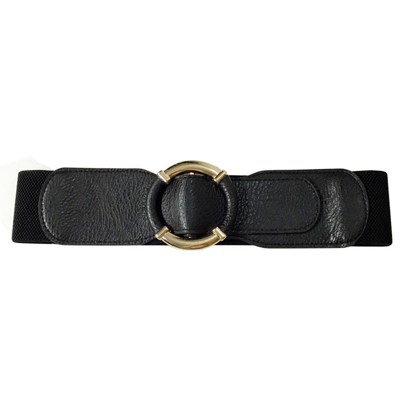 Women's Wide Coat Belt | Round  Buckel Design