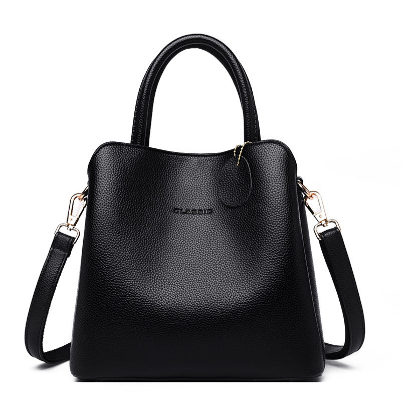 Elegant Structured Top Handle Shoulder Bag