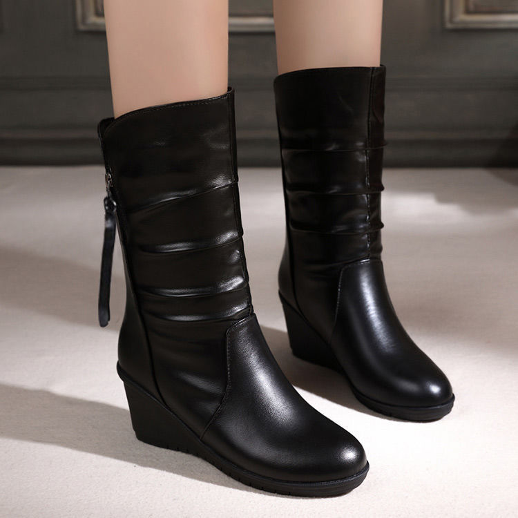 Plush Medium Leg Snow Boots