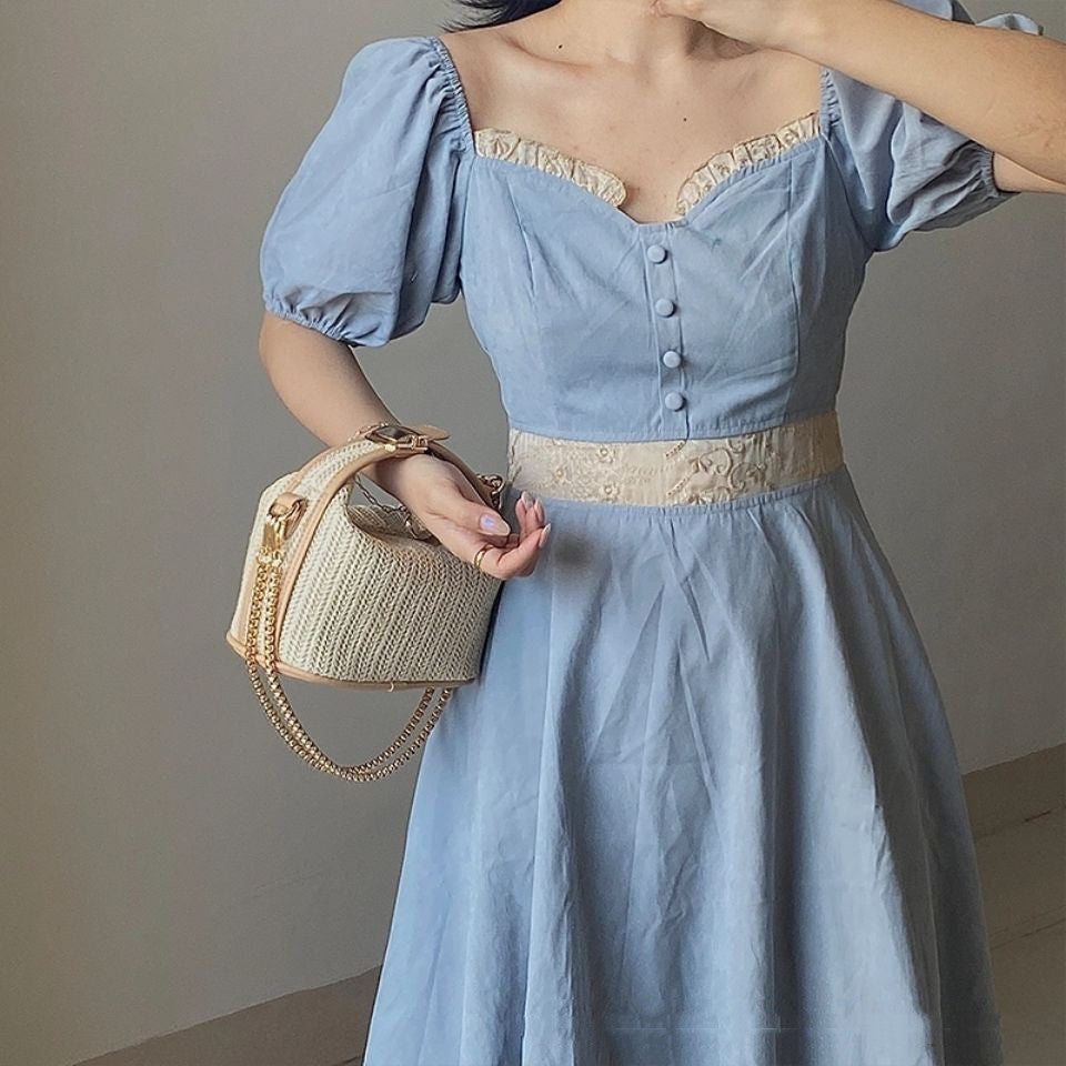 Beige Braided Straw Handbag