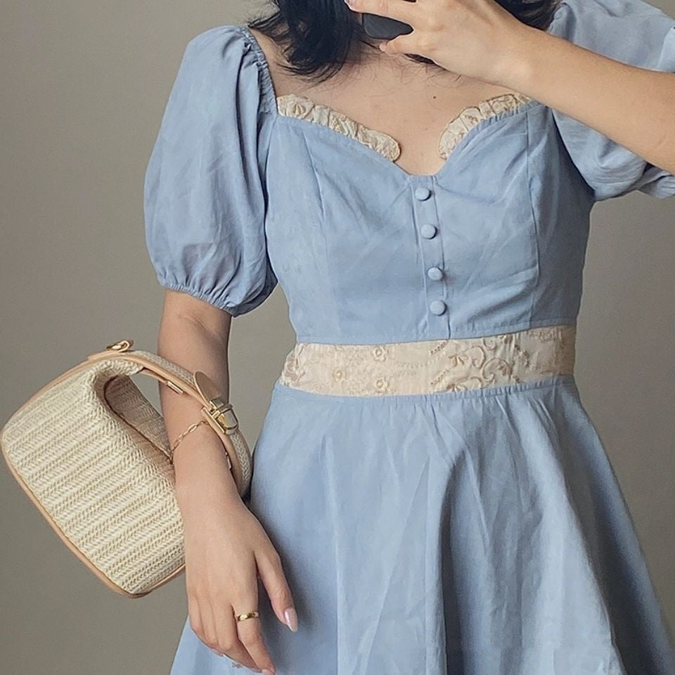 Beige Braided Straw Handbag