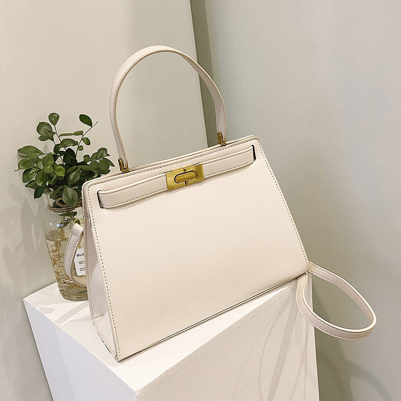 Elegant Structured Top Handle Shoulder Bag