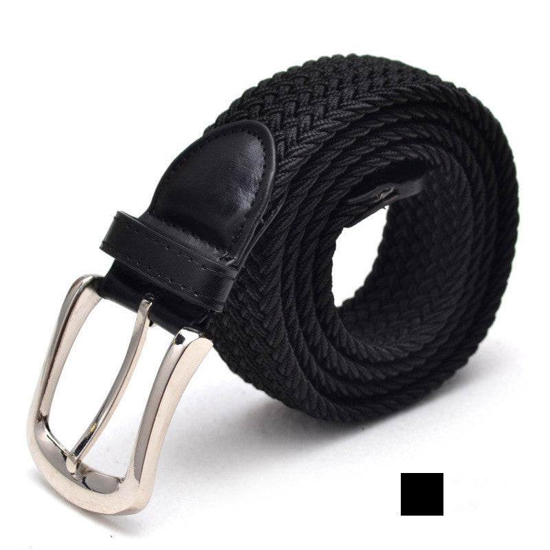 Unesex Braided Elastic Stretch Belt | Canvas Casual Belt