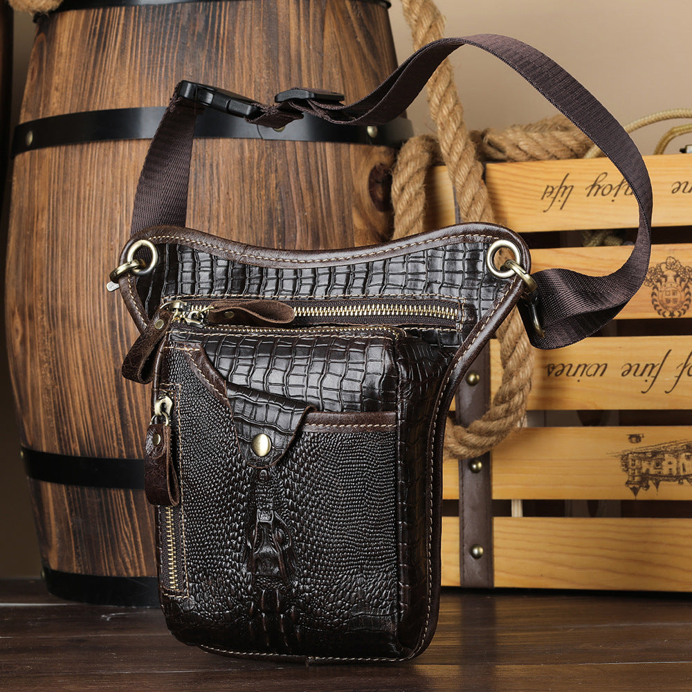 Men's Leather Leg Crossbody Bag