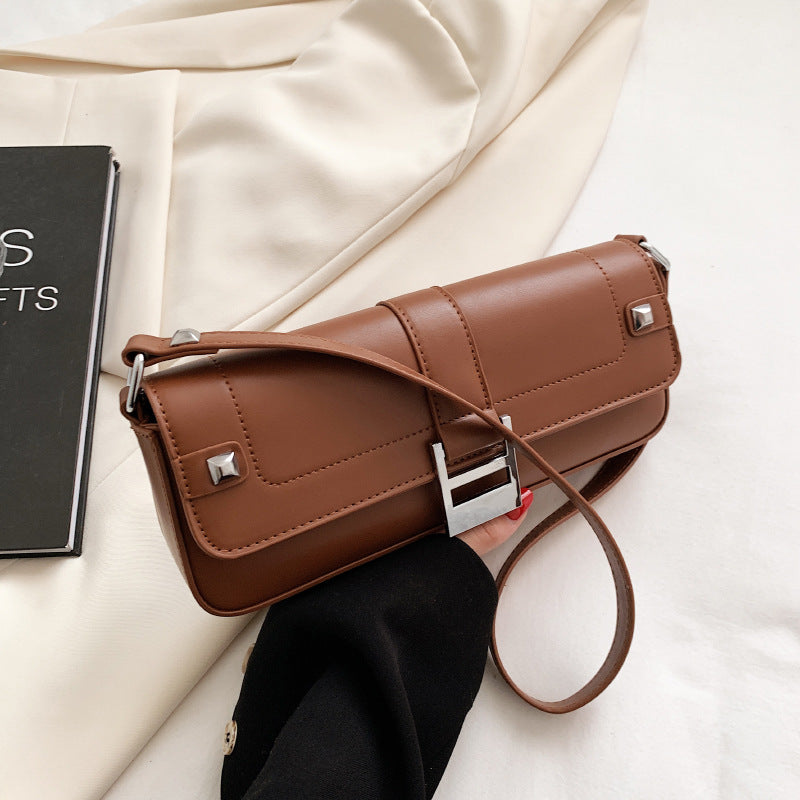 Retro Minimalist Shoulder Bag – Chic Everyday Crossbody (Small Square)