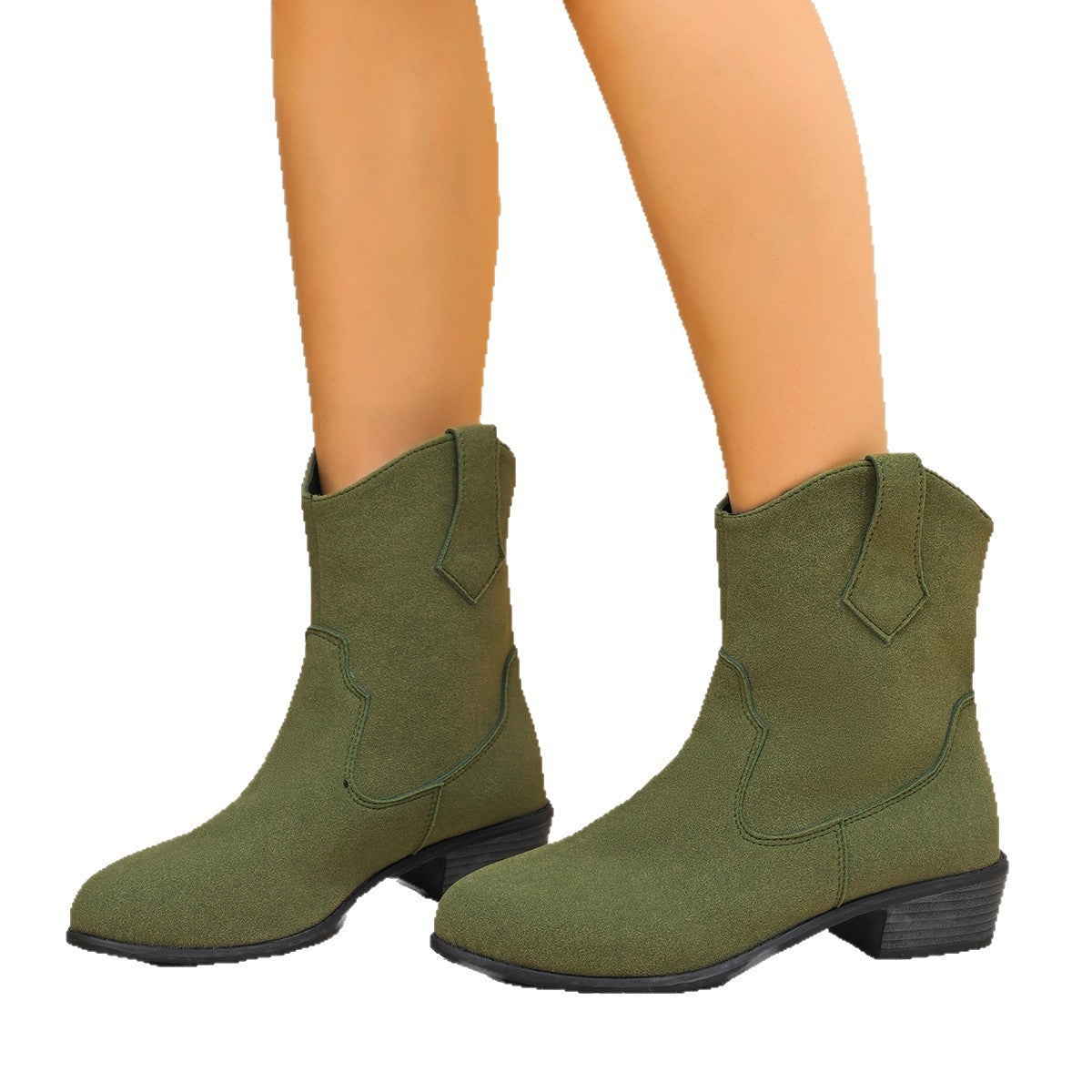 British Style Mid-Heel Boots | Pointed Toe