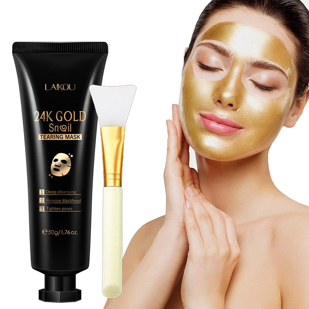 Gold Foil Snail Peel-Off Face Mask – Deep Hydration & Glow