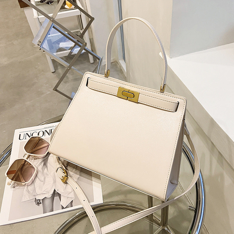 Elegant Structured Top Handle Shoulder Bag