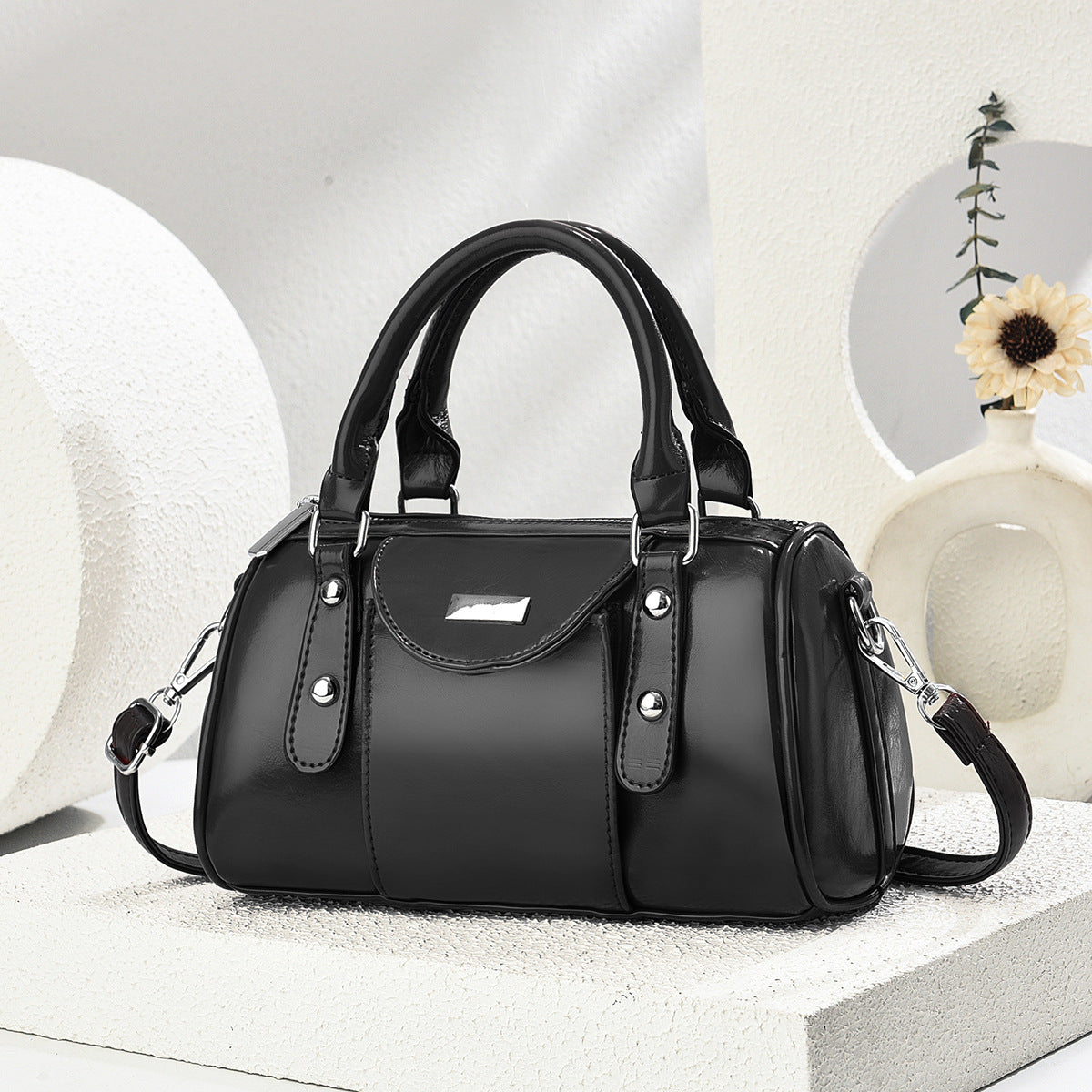 Classic Leather Elegant Shoulder & Handbag
