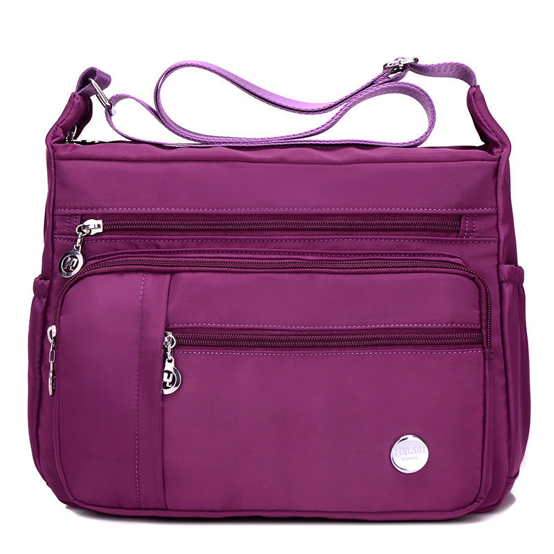 Lightweight Nylon Multi-Pocket Crossbody Bag