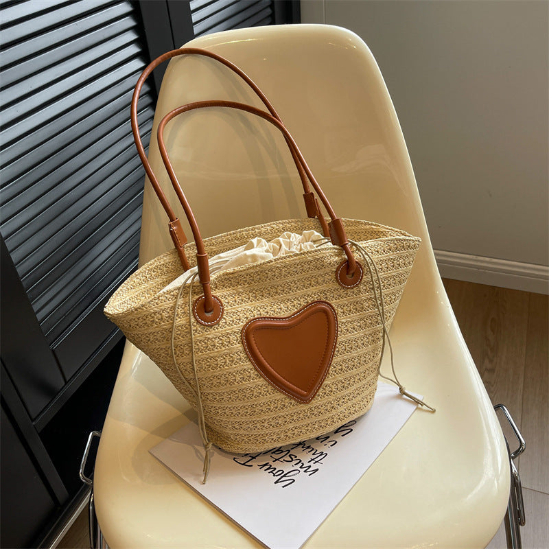 Women's Heart Woven Tote Bag
