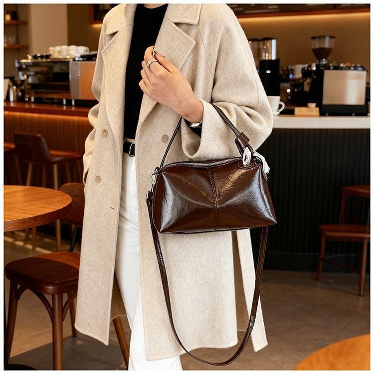 Elegant Textured Shoulder & Crossbody Handbag