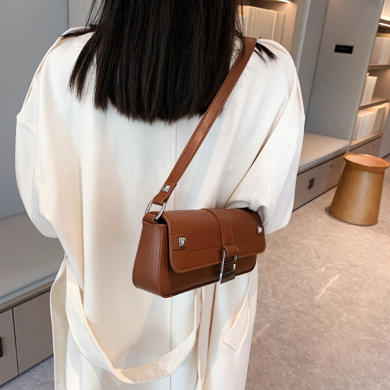 Retro Minimalist Shoulder Bag – Chic Everyday Crossbody (Small Square)