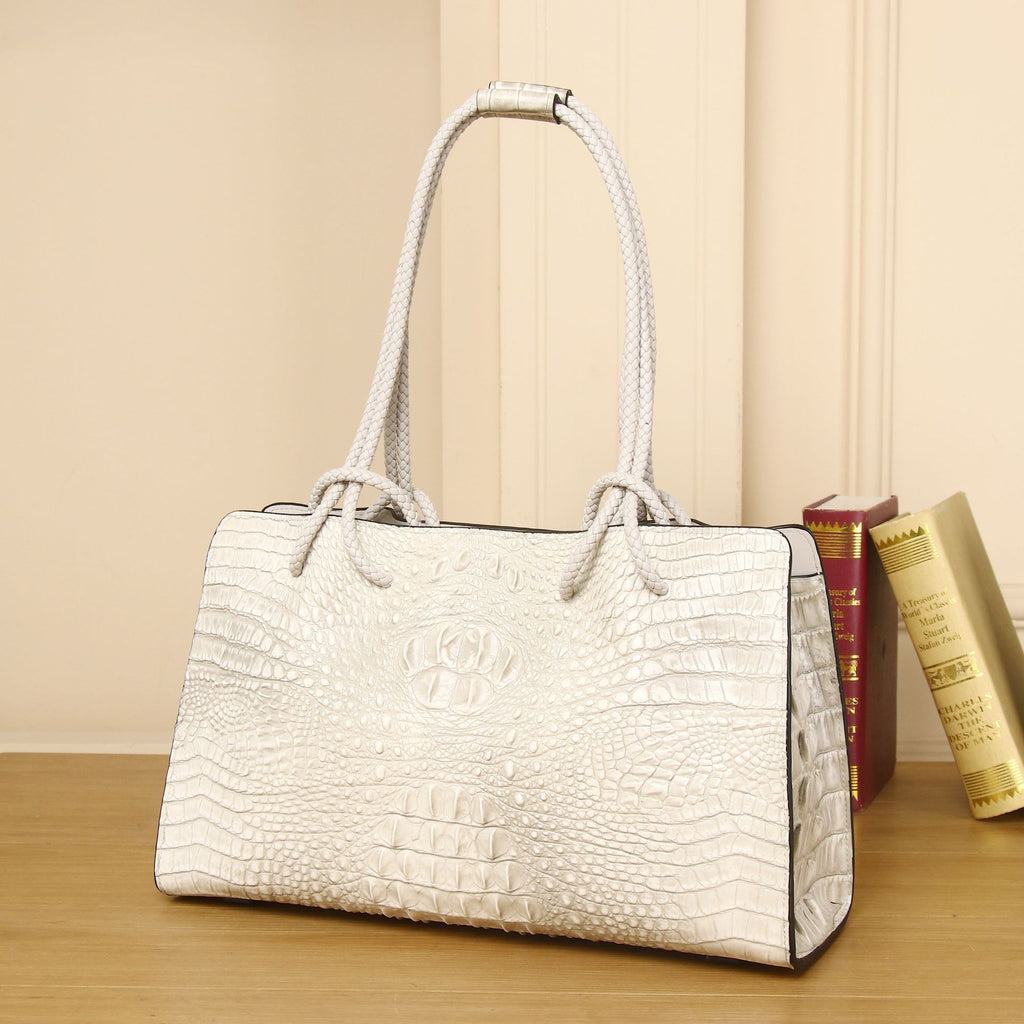 Luxury Croc-Texture Large Capacity Tote Bag