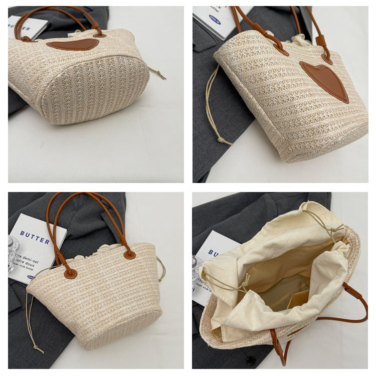 Women's Heart Woven Tote Bag
