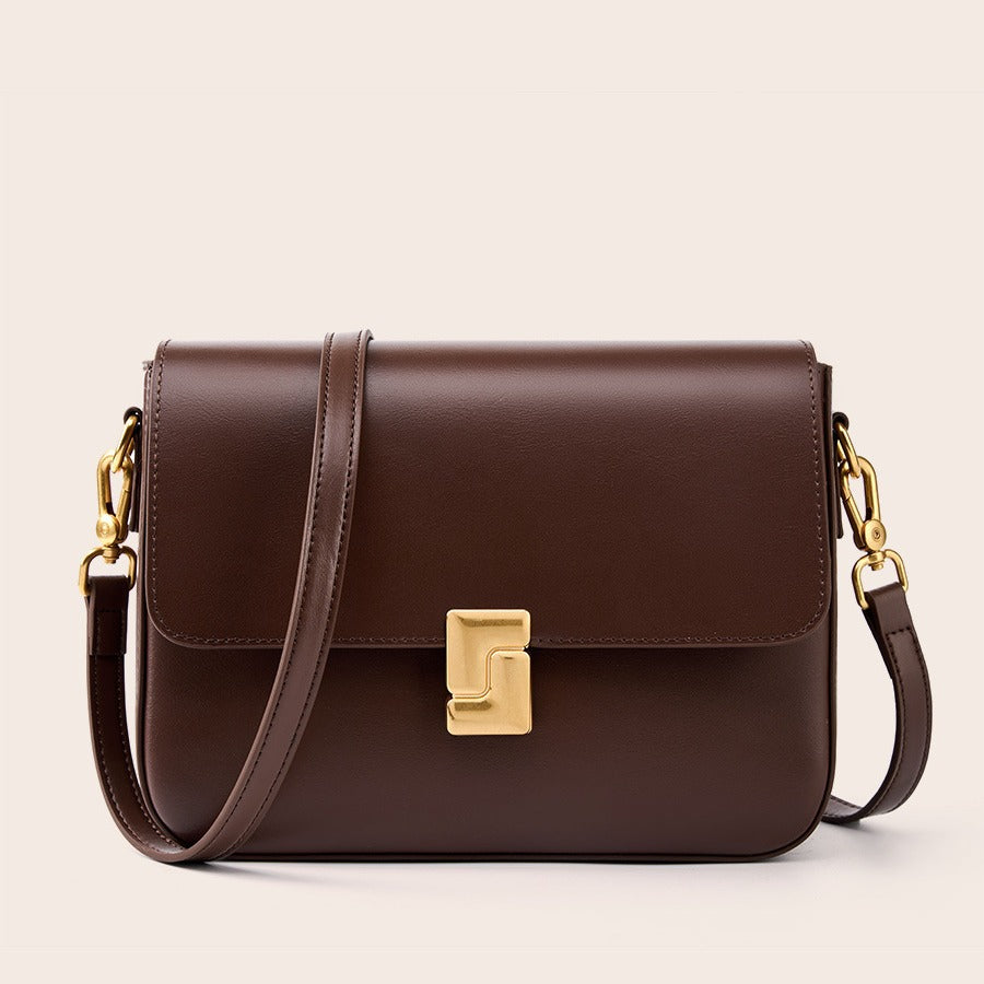 Elegant Retro Structured Shoulder Messenger Bag