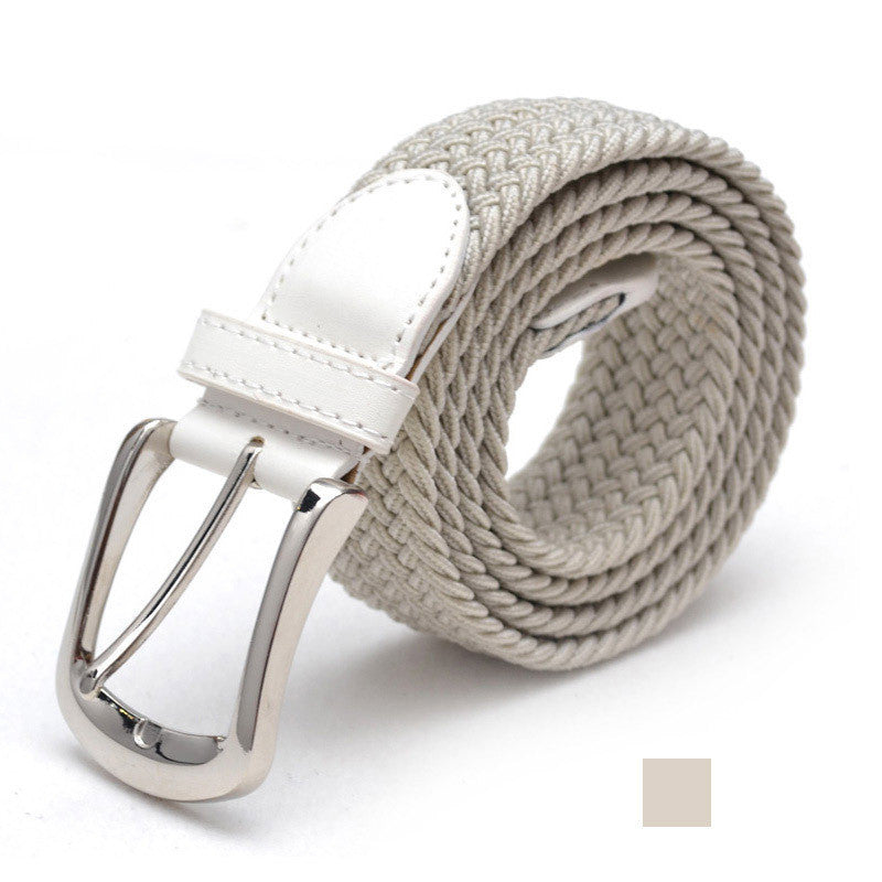 Unesex Braided Elastic Stretch Belt | Canvas Casual Belt