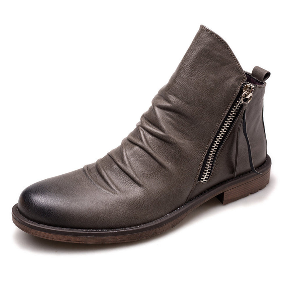 Men’s Double Side Zipper Non-Slip Boots