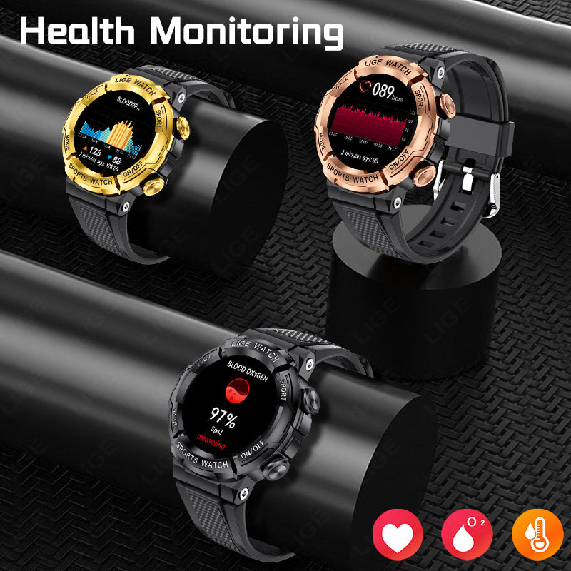 Smart Watch with Bluetooth Call, Heart Rate, Blood Pressure & SpO₂ Monitoring