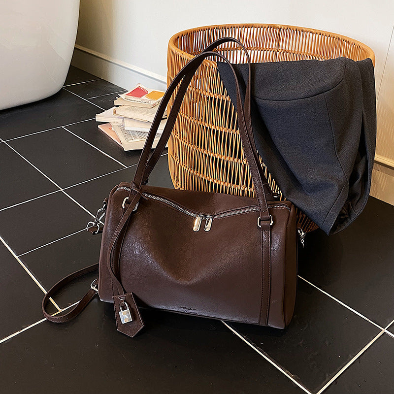 Retro Matte Large Capacity Bowling Shoulder