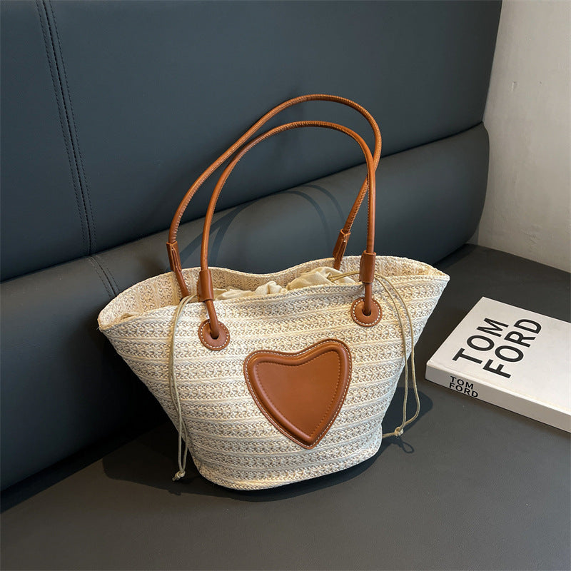 Women's Heart Woven Tote Bag