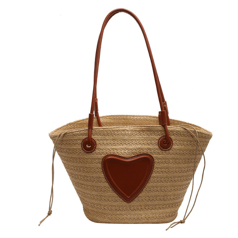 Women's Heart Woven Tote Bag